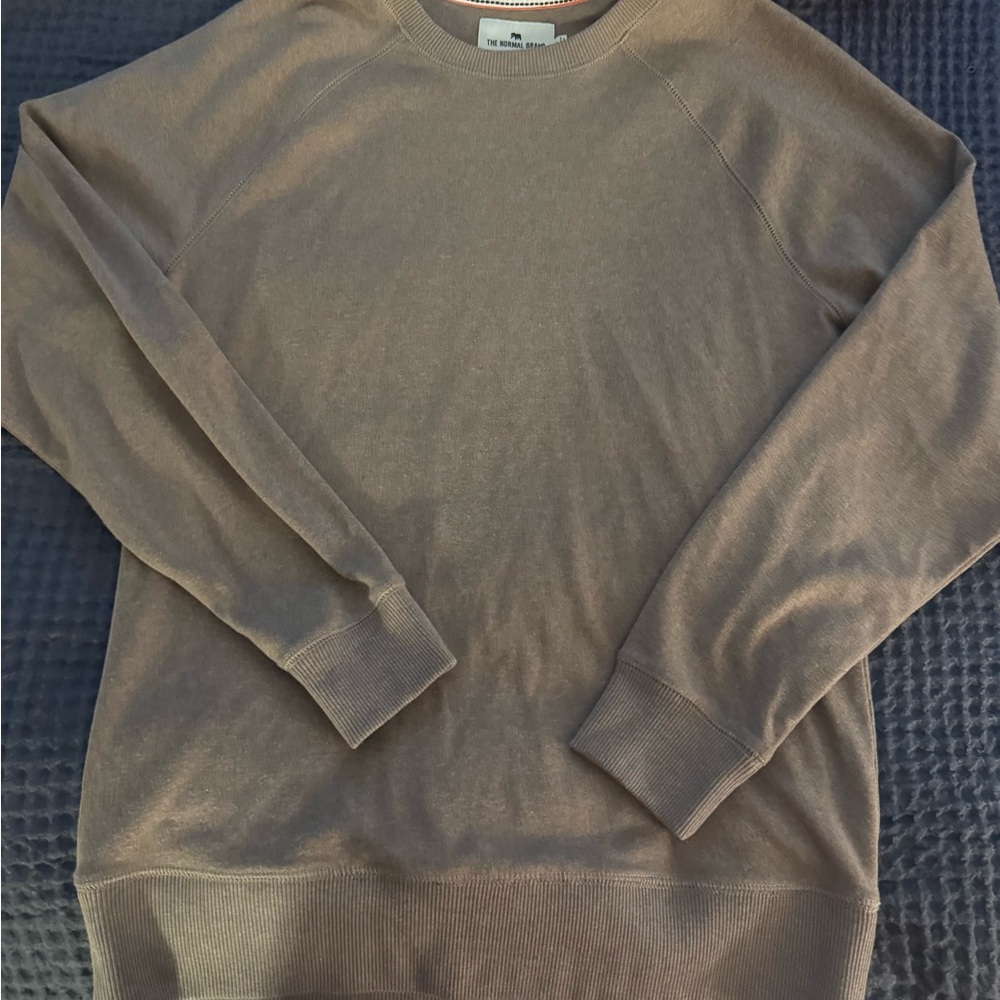 The Normal Brand Men's Tan Crewneck Sweater